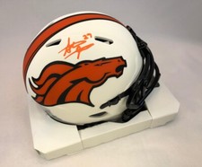 STEVE ATWATER SIGNED DENVER BRONCOS LUNAR ECLIPSE ALT MINI HELMET BECKETT BAS