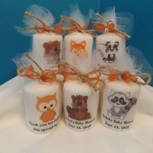 Woodland Forest Baby Animals Baby Shower Candle Favors Ebay
