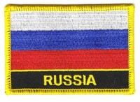 AufnäHer Russland Schrift Patch Flagge Fahne