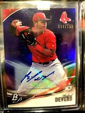 2016 RAFAEL DEVERS #34/150 BOWMAN TOP PROSPECTS AUTOGHAPH PURPLE PRISTINE