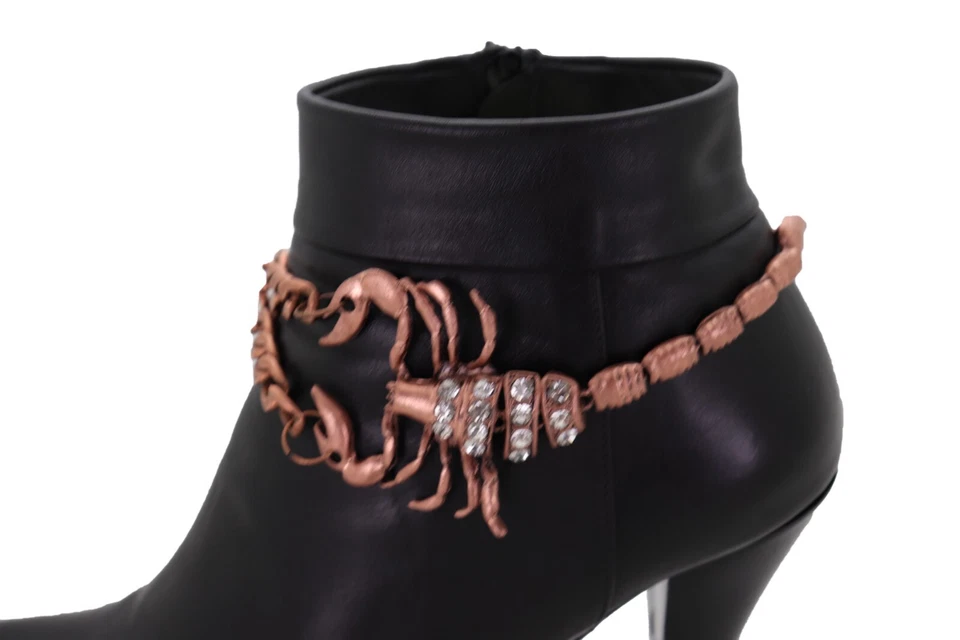 Mujeres Bronce Metal Bota Cadena Sexy Accesorio Pulsera Tobillera Zapato Escorpión Dije Foto 4 de 4