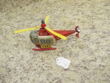 Vintage Tin ORIGINAL Wind Up Chopper Helicopter WORKS 1950's toy Japan