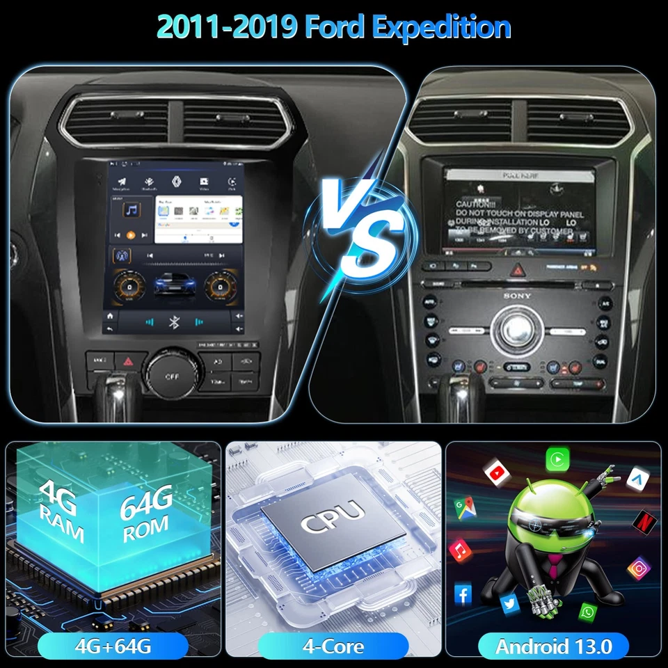 Unidad principal estéreo de navegación de coche para Ford Explorer 2011-2019 9,7" IPS pantalla táctil Foto 4 de 4