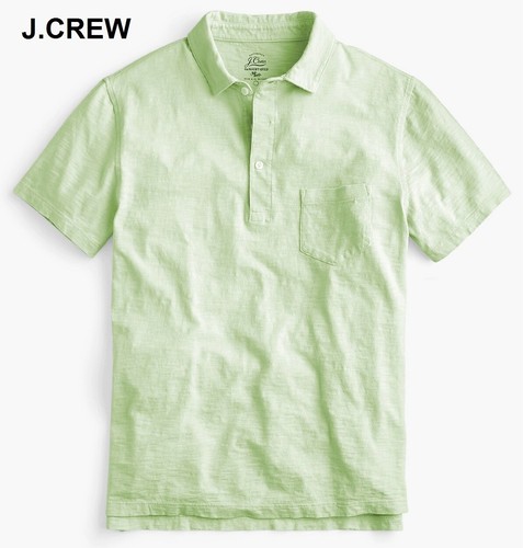 J.CREW polo shirt slub cotton lime 