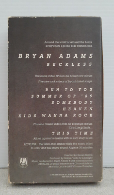 Bryan Adams RECKLESS VHS 1984 | eBay