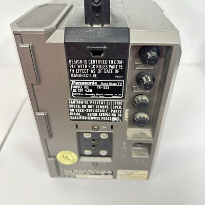 Vintage Panasonic Solid State Portable TV Model TR-555 - Working