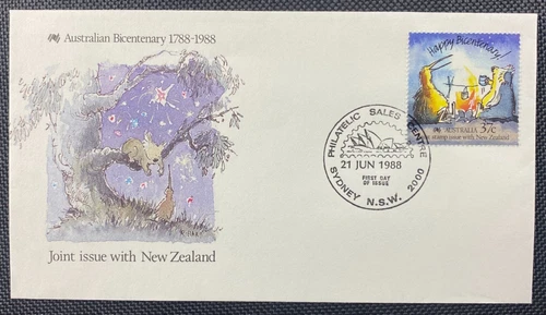 1988 Australian Bicentenary Joint Issue With New Zealand NZ Joint Issue FDC