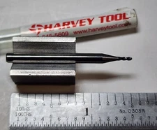 Harvey Tool  .043 x .125”LOC Ball Endmill, 1/8”Shank, 4 Flute, 74343