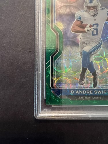 2020 Prizm D’Andre Swift Rookie Green Scope Prizm /75 PSA 9 - Lions - Picture 5 of 7