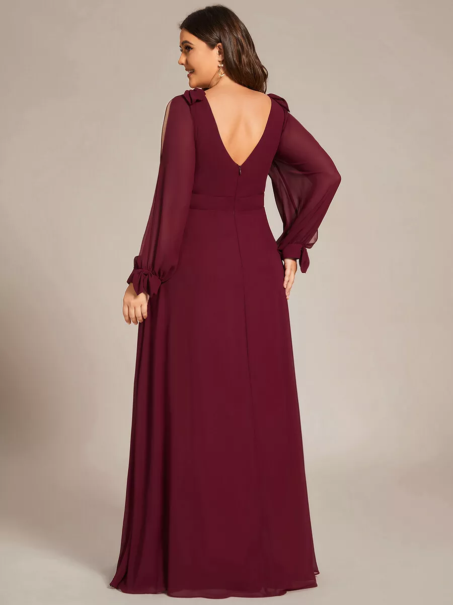 Long sleeve bridesmaid 2025 dresses burgundy