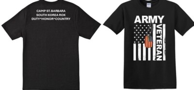CAMP ST.BARBARA* SOUTH KOREA ROK* TAG*2-SIDED SHIRT*VINYL*OFFICIALLY LICENSED