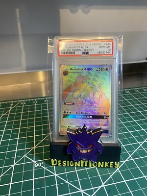 Aerodactyl GX Pokemon Unified Minds Rainbow Secret Rare Card - 244/236 PSA  10  | eBay