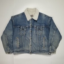 VTG Levi's Authentic Sherpa Lined Trucker Denim Jacket Men's size XL Made In USA