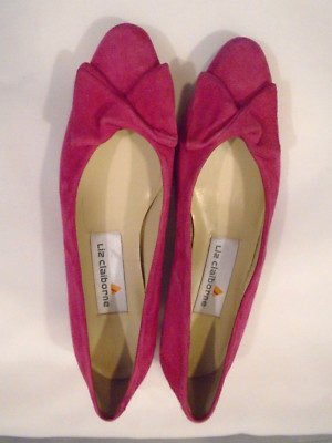 Liz Claiborne pink suede comma heel pumps in VGUC 6.5M