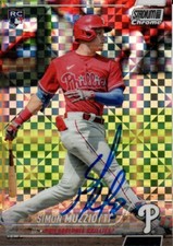 Simon Muzziotti Phillies 2022 Topps Stadium Club Chrome Xfractor Signed Card