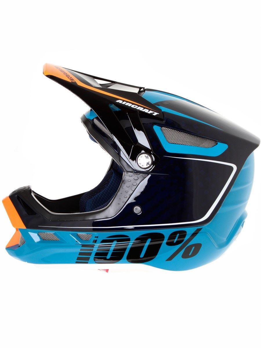 100 Aircraft DH Full Face Mountain Bike Helmet in Bi TurboBlue