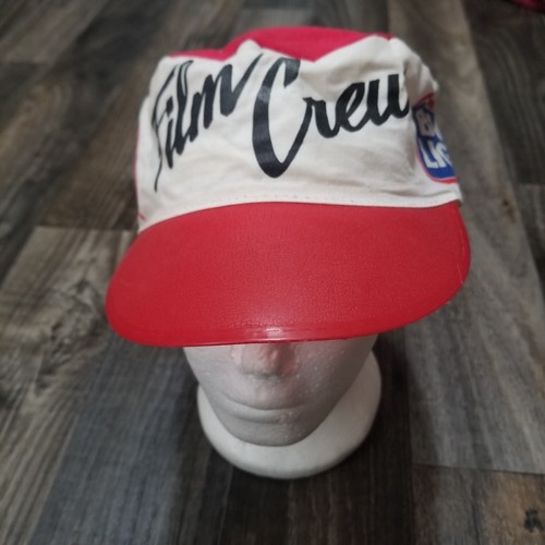 Vintage Budlight Budweiser Film Crew Hat Painters Cap Plastic Brim Aop 80s 90s