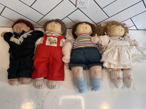Lot of 4 Cabbage Patch Kids from 1984 and 1985 Three 18" One 16"