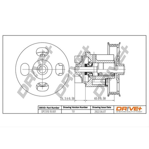 Dr!Ve+ Wasserpumpe MIT Dichtung Passend FüR Alfa Romeo Mito Chevrolet Aveo-image