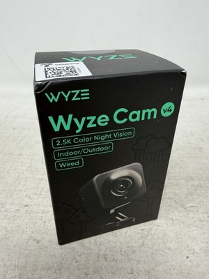 Wyze Cam v4 - 2.5K QHD Indoor/Outdoor WiFi Smart Security Camera - Black