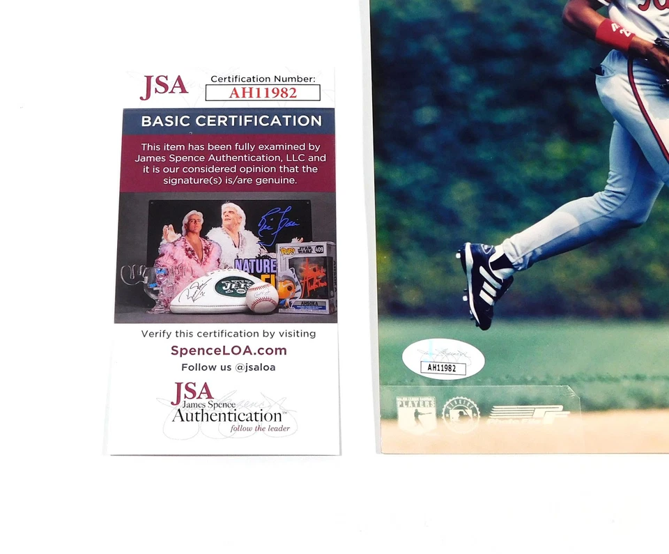 Andruw Jones Signed 8 x 10 Color Photo Braves JSA Auto - Image 3 of 3