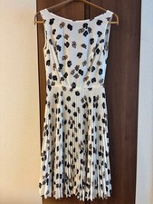 PRADA Flower Print Pleated Camisole Dress Chest 34cm Length 95cm