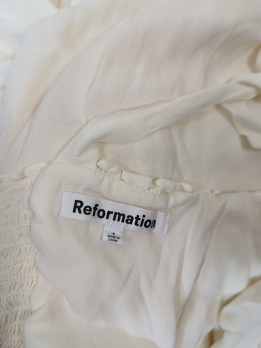 Reformation Alfred Jumpsuit Gossamer White Bridal Wedding Jumper Sz 4 READ - Picture 8 of 13