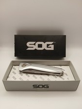SOG One Zero AU Lock Knife Satin Aluminum (3.1" Chrome) - 15-73-03-57