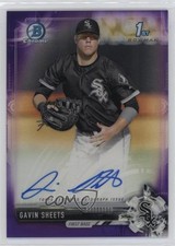 2017 Bowman Draft Chrome Pick Purple Refractor 103/250 Gavin Sheets Auto 07m7