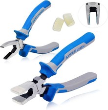 Glass Running Pliers and Breaker Grozer Pliers Set 2 Pcs with 2 Pair of Rubber T