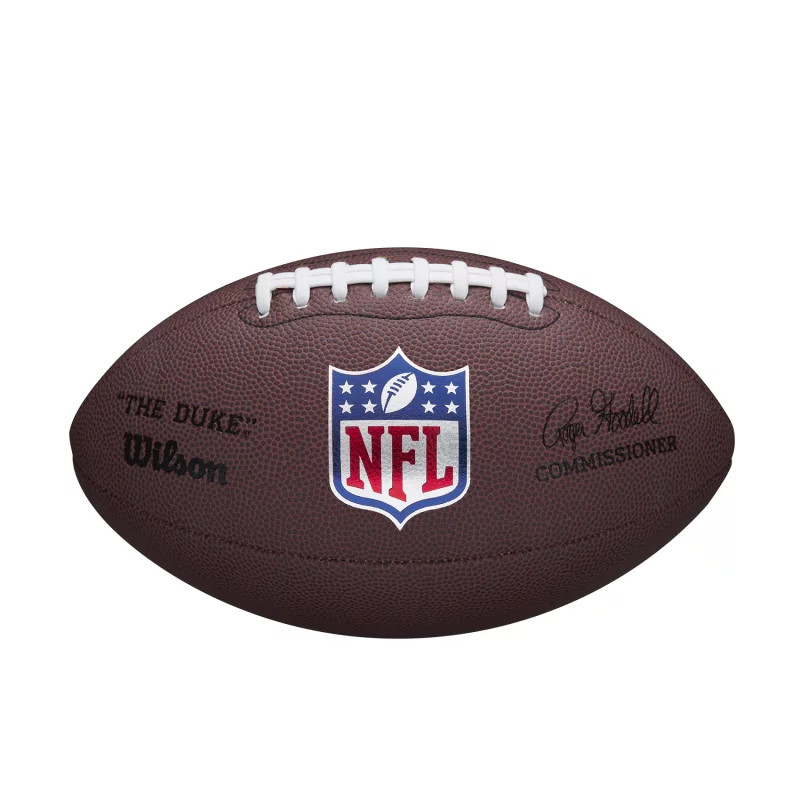 Ballon de football américain Wilson avec grip performant en cuir composite marron