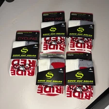 Save Our Soles SOS Cycling Core-Spun CoolMax Socks Medium Lot of 5 Pairs New