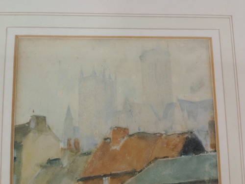 A G Webster Framed Watercolour Painting Cityscape Signed Art - Picture 6 of 18