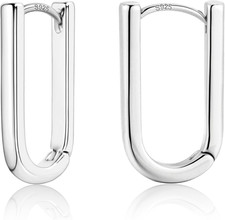 925 Sterling Silver Hoop Earrings for Women, Hypoallergenic 14K Gold Plated Smal