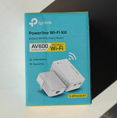 TP-LINK TL-WPA4220 KIT AV600 Powerline WLAN Kit, 2 Adapter, 2x LAN