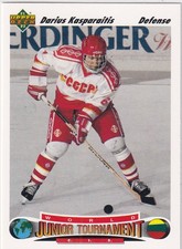 Upper Deck 1991-92 #650 Darius Kasparaitis Rookie - CIS