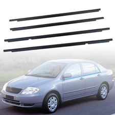 4pcs Window Moulding Trim Weatherstrip Window Seal Belt Compatible with Toyot...