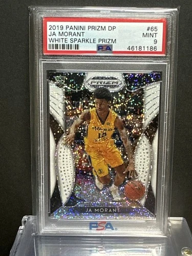 PSA 9 2019 Panini Prizm Draft Picks #65 Ja Morant White Sparkle Prizm Murray St