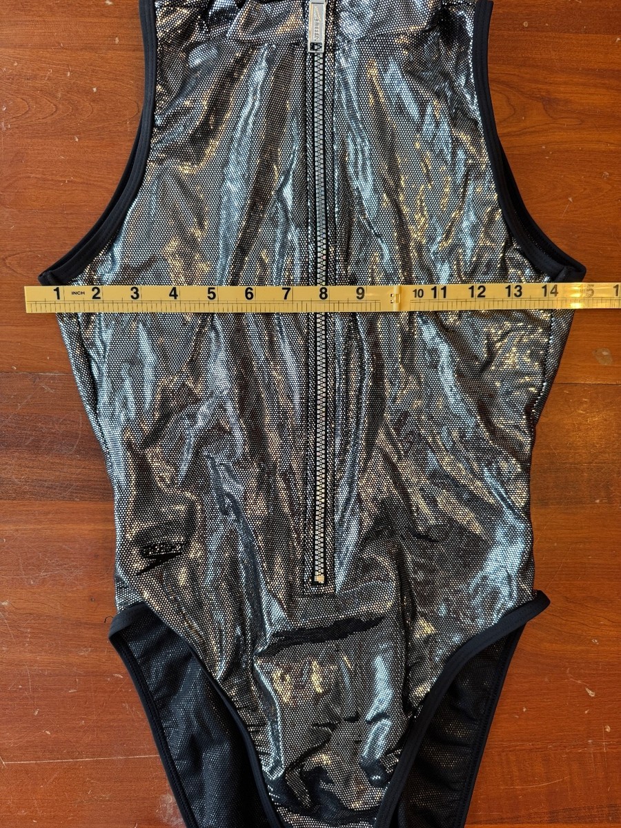 Vintage Speedo Women's Silver Swimsuit Victorias's Secret (Tyra