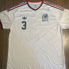 Mexico National Team Adidas 2026 Away White Cesar Montes Jersey Mens 4XL