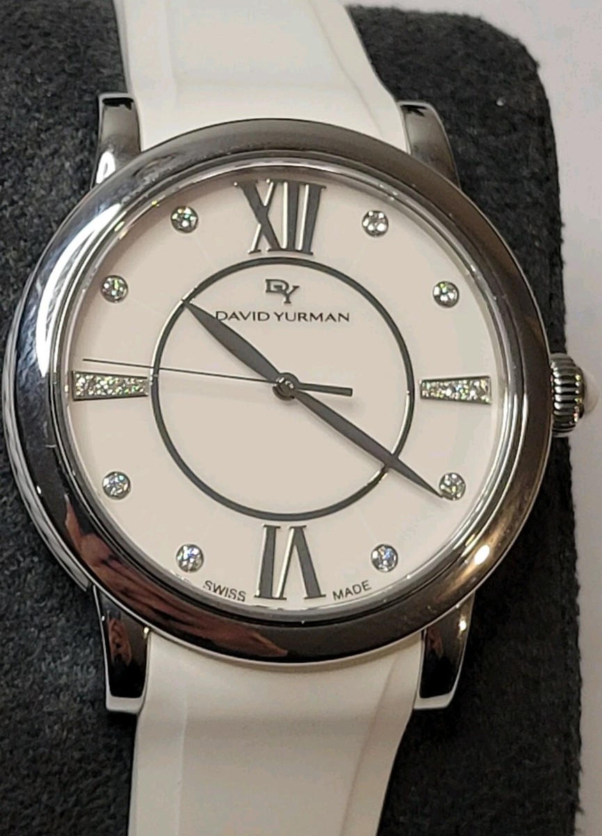David Yurman 38 MM White Ceramic & Diamond Dial Watch Diamond Quartz Watch for Women | David Yurman main image 3