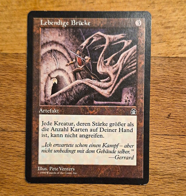 Magic: The Gathering Lebendige Brücke Artefakt Karte Deutsch 1998 Manakosten 3