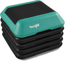 16"X16" Adjustable Aerobic Step Platform with 4 Risers for Home Gym Fitness