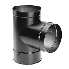 Durablack Stove Pipe 6In. Diameter Tee W/ Clean-Out Cap-6DBK-T