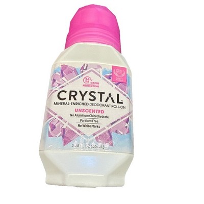 CRYSTAL Mineral Deodorant Roll-On Unscented Body Deodorant, 24Hr Odor Protection