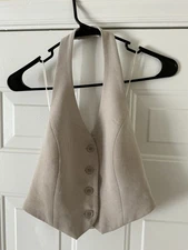 Christian Lacorix Vest Stone Grey  Size 6. In Great Condition Pre-Owned