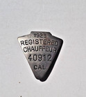 1923 California Chauffeur Badge - Clean Original, metal with pin/clip attached — photo 1