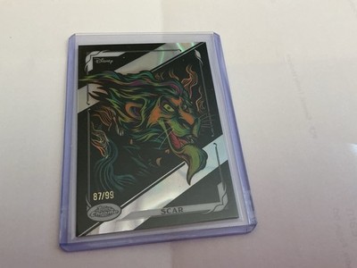 2026 Topps Neon Disney Neon Villains Scar Silver Lava /99 NV-6