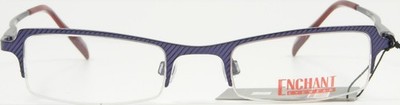 Enchant Eyewear EE0615 PUR Lila Halb-Rand Brillengestell 48-18-138 Neu
