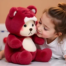 Ryttir Large Teddy Bear Plush - 15.7" Extra Red, Red 
